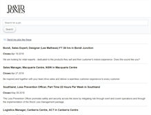 Tablet Screenshot of careers.davidjones.com.au